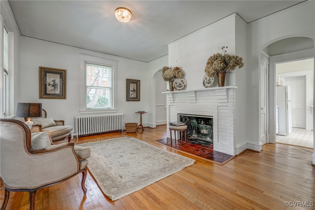 4101 Crestwood Road Richmond, VA 23227 - Photo 11 of 48 a living room with furniture and a fireplace