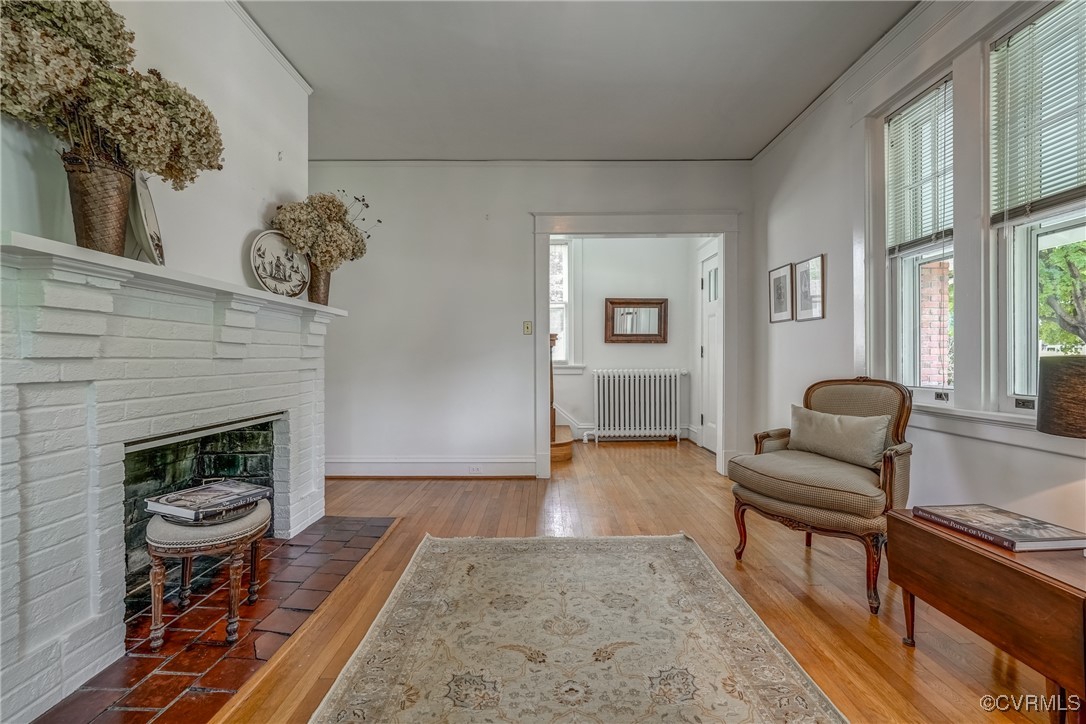 4101 Crestwood Road Richmond, VA 23227 - Photo 15 of 48 a living room with furniture and a fireplace