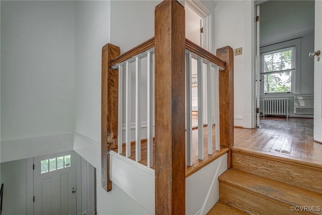 4101 Crestwood Road Richmond, VA 23227 - Photo 26 of 48 a view of entryway with wooden floor and stairs