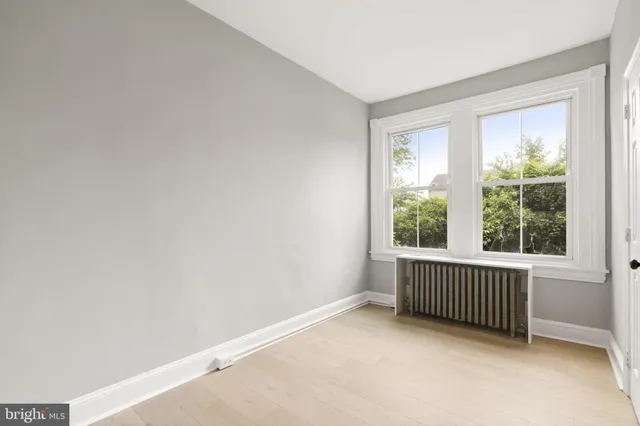 an empty room with a window