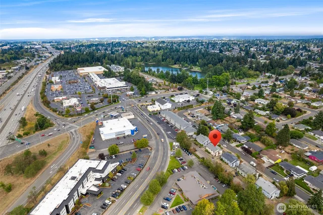 an aerial view of a city with lots of residential buildings