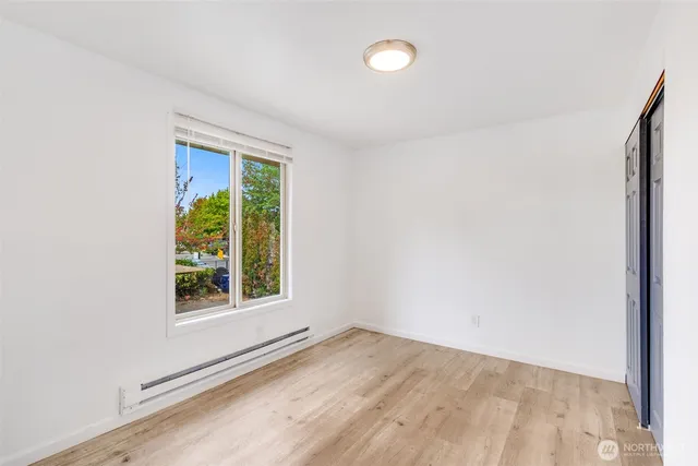 an empty room with a window