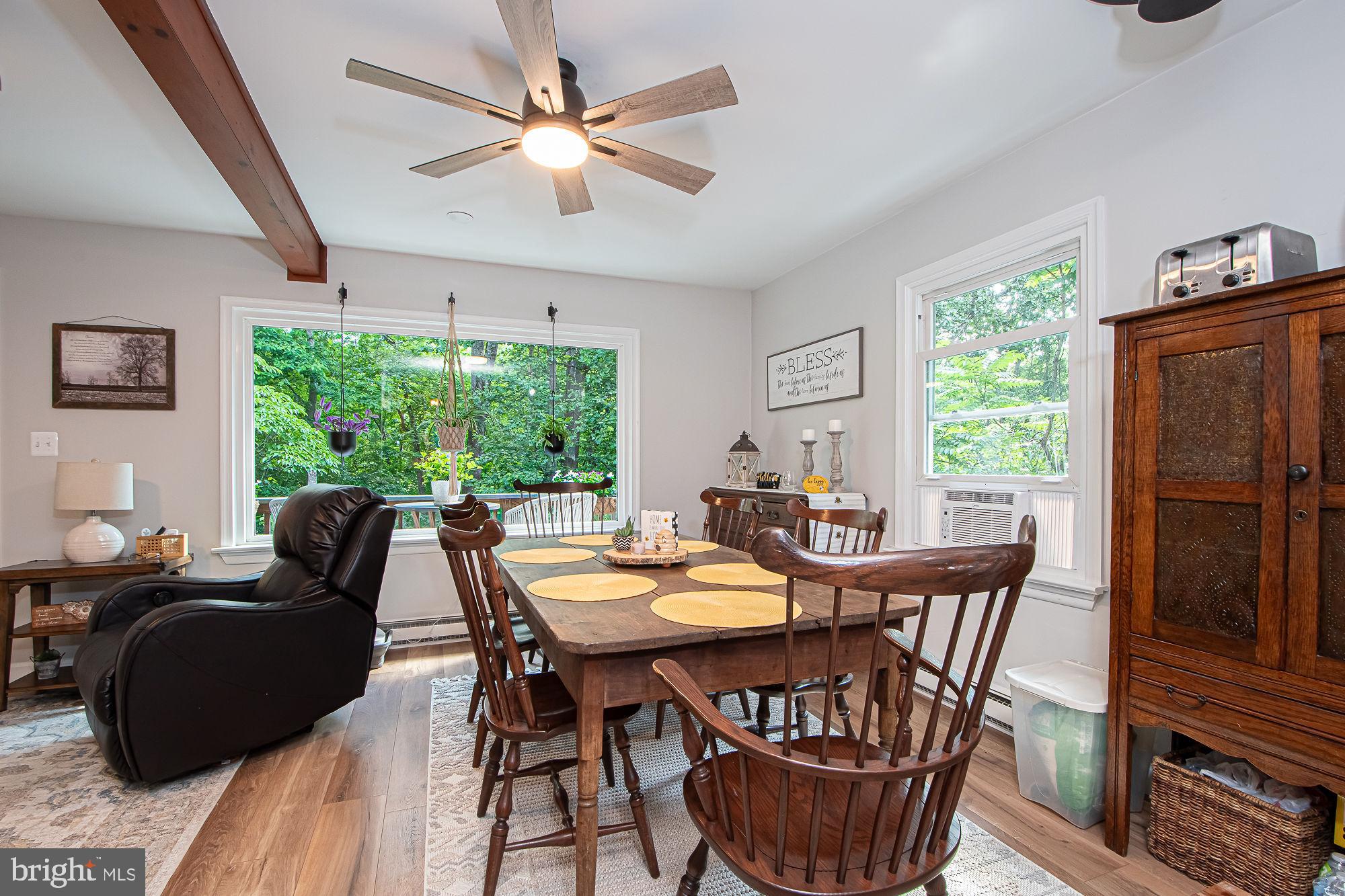 61 Mt Marshall Road Washington, VA 22747 - Photo 19 of 54 a view of a dining room with furniture window and outside view
