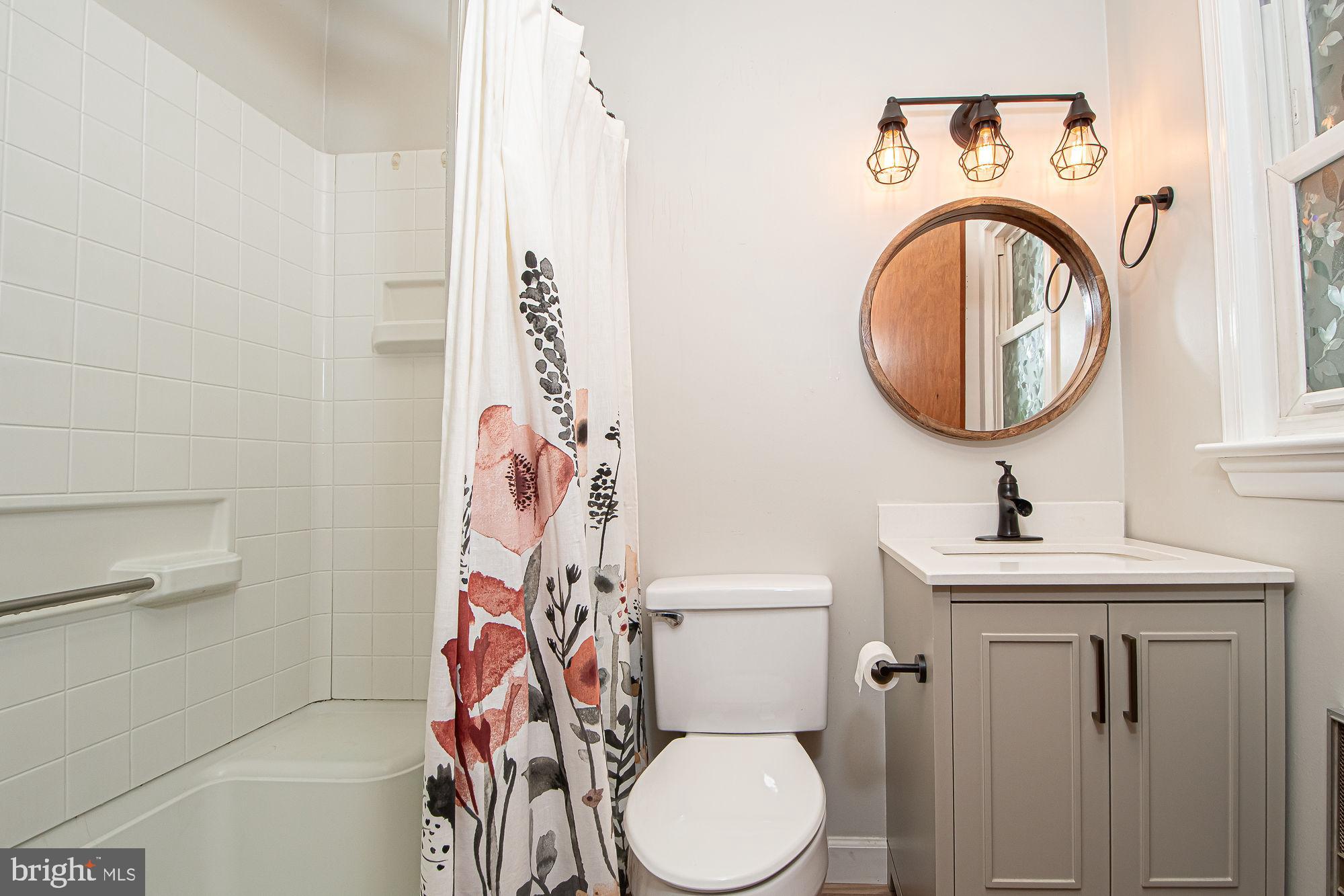 61 Mt Marshall Road Washington, VA 22747 - Photo 9 of 54 a bathroom with a sink a toilet and a mirror