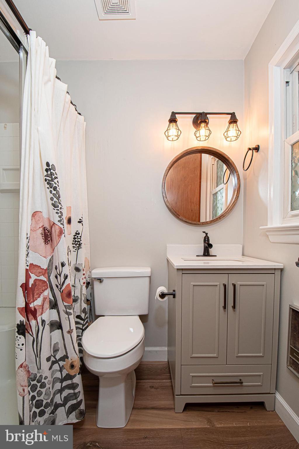 61 Mt Marshall Road Washington, VA 22747 - Photo 10 of 54 a bathroom with a toilet a sink and a mirror