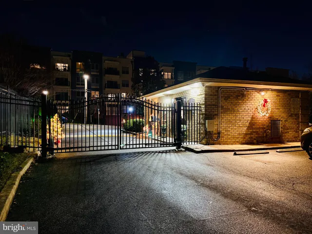 a view of a patio with a tv