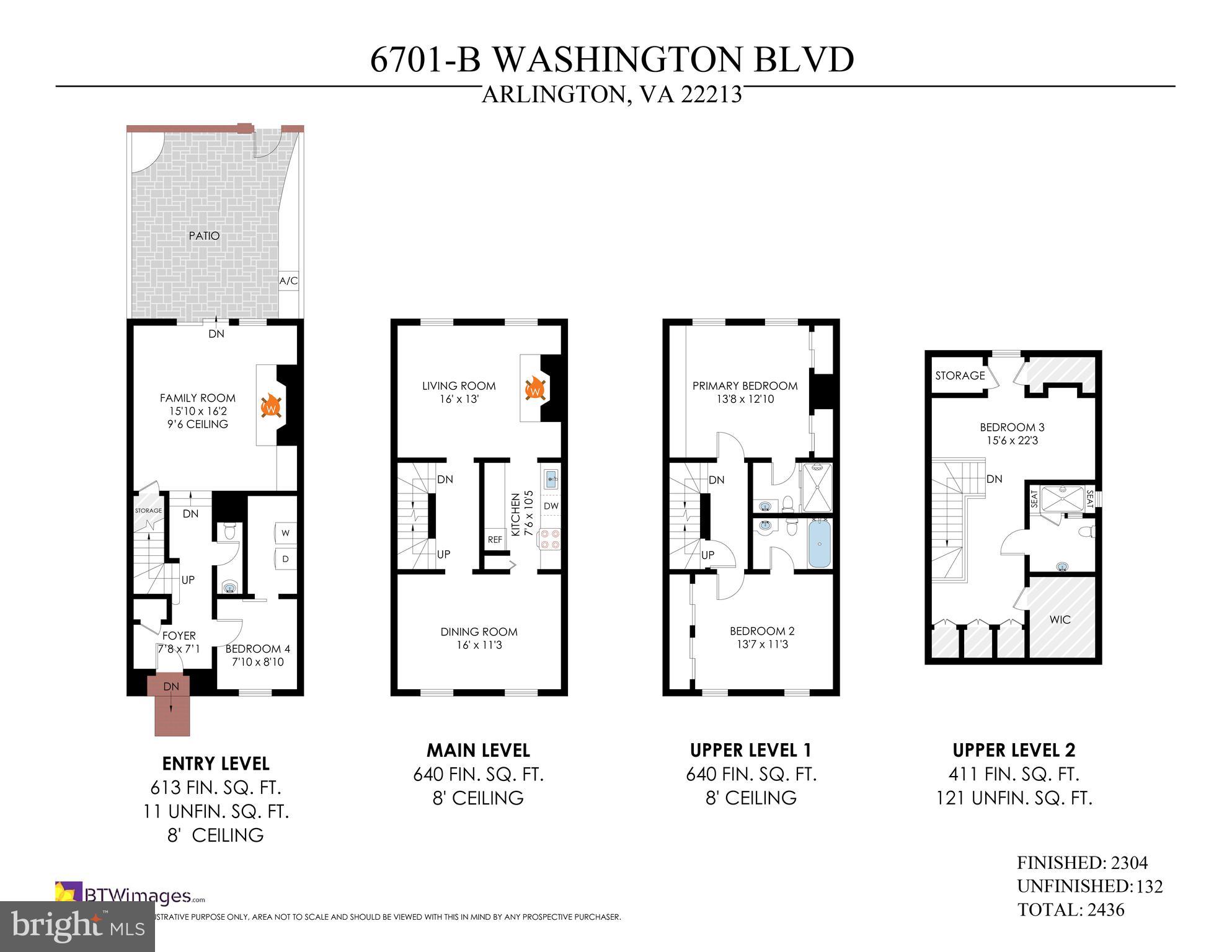 6701 Washington Boulevard, Unit B Arlington, VA 22205 - Photo 2 of 20 a picture of a floor plan