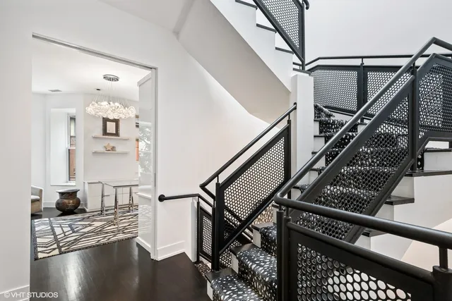 a view of entryway and workspace