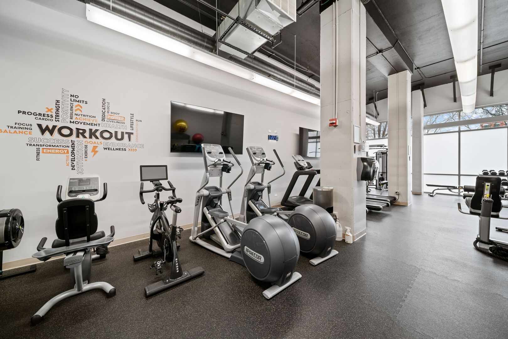 225 South Sangamon Street, Unit 308 Chicago, IL 60607 - Photo 26 of 34 a view of a room with gym equipment