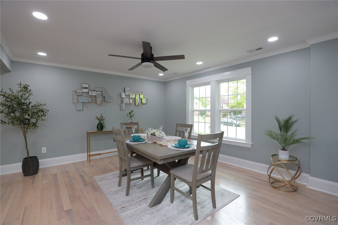 901 Rosegill Road Chesterfield, VA 23236 - Photo 6 of 30 a view of a dining room with furniture window and wooden floor