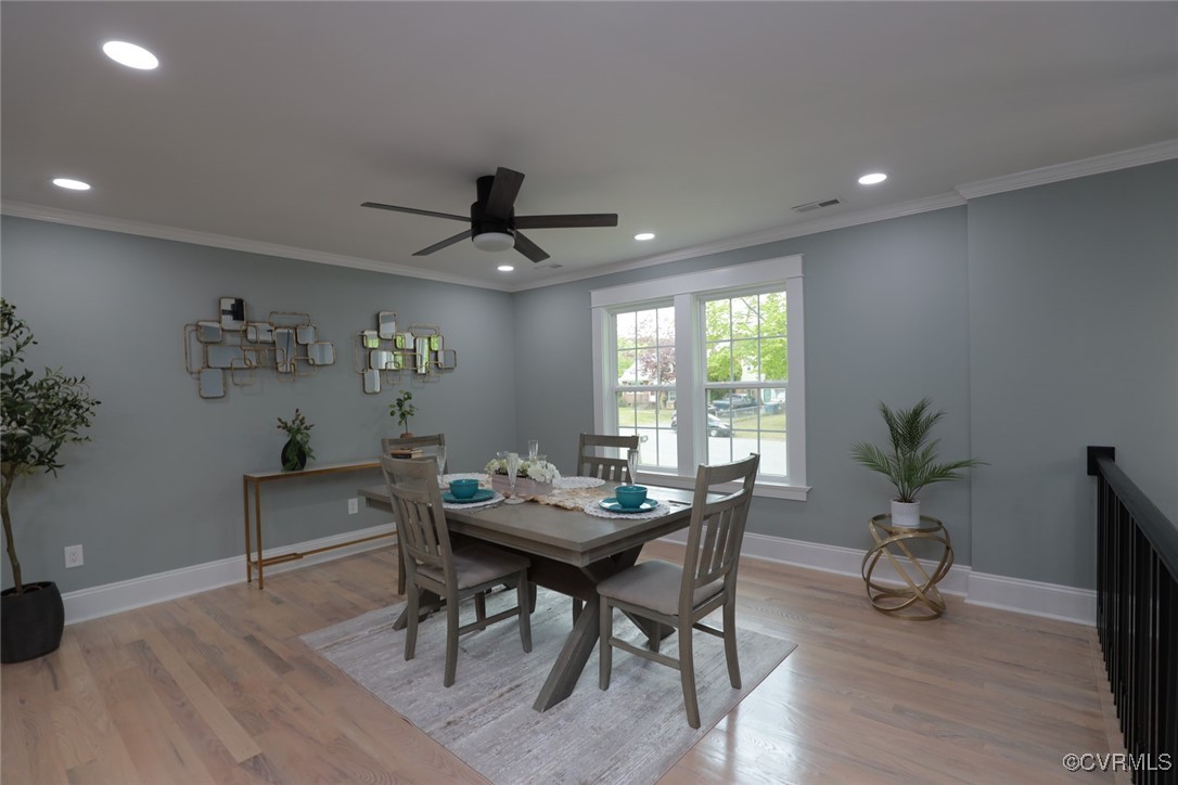 901 Rosegill Road Chesterfield, VA 23236 - Photo 8 of 30 a view of a dining room with furniture window and wooden floor