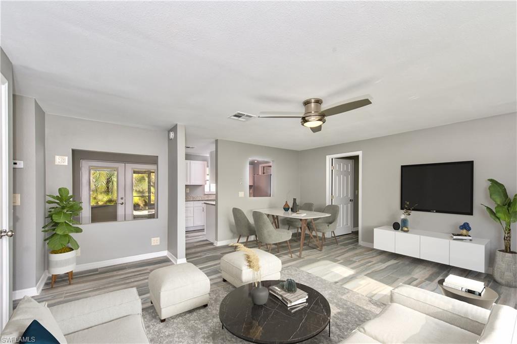 virtually staged living area
