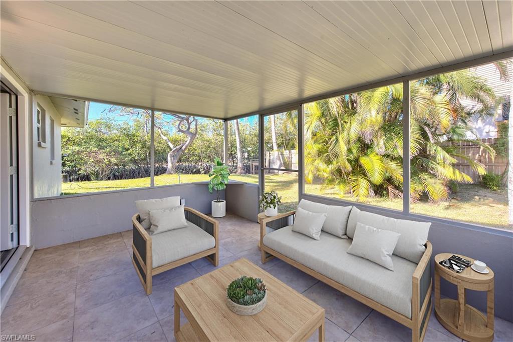 virtually staged lanai