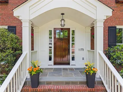 a front view of a house