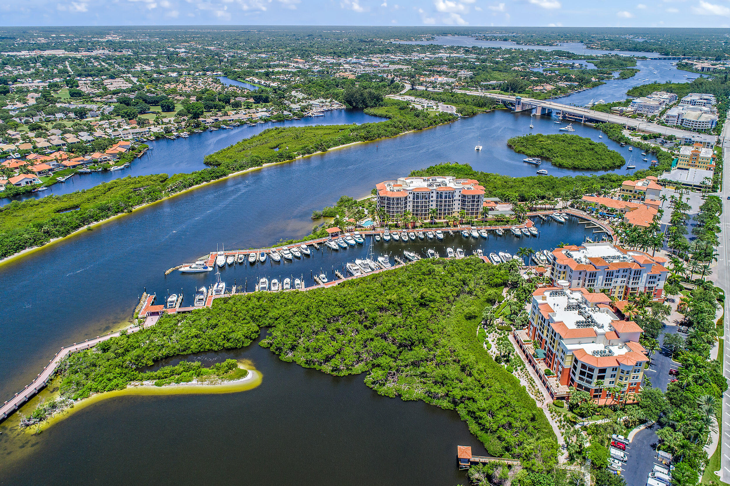 340 Highway 1, Unit 305 Jupiter, FL 33477 - Photo 25 of 26 an aerial view of residential houses with outdoor space and river view