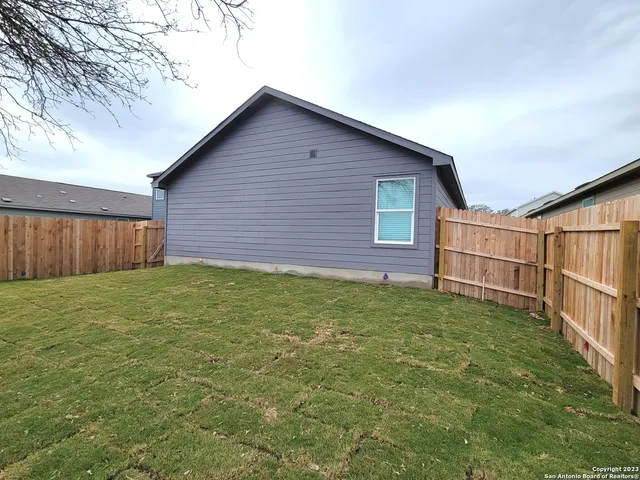 a backyard of a house