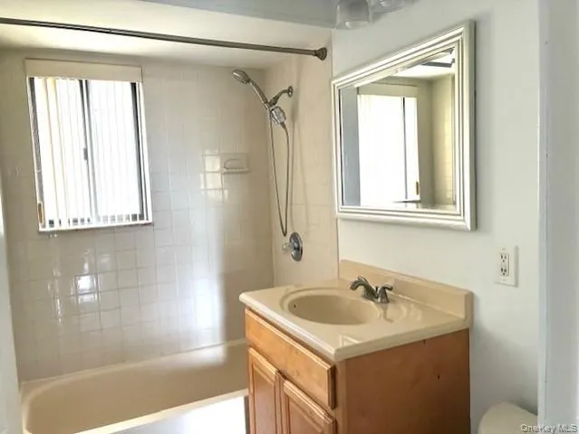 a bathroom with a sink and a bathtub