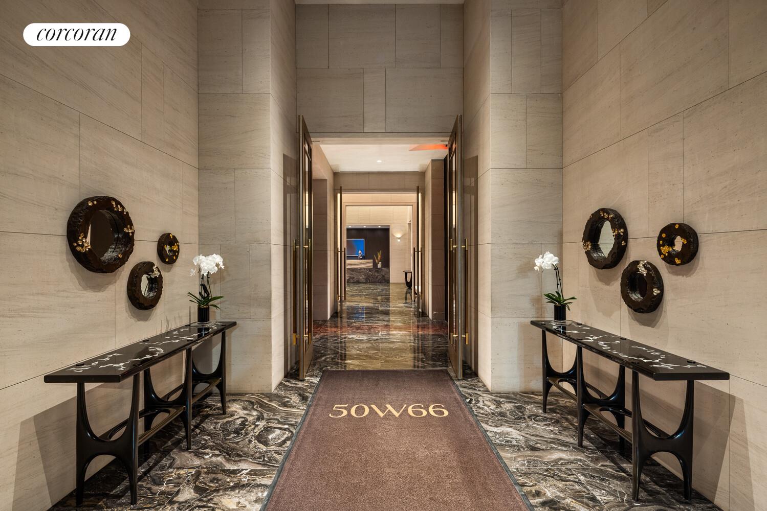 50 West 66th Street, Unit 8B Manhattan, NY 10023 - Photo 12 of 43 a view of hallway with washer and dryer