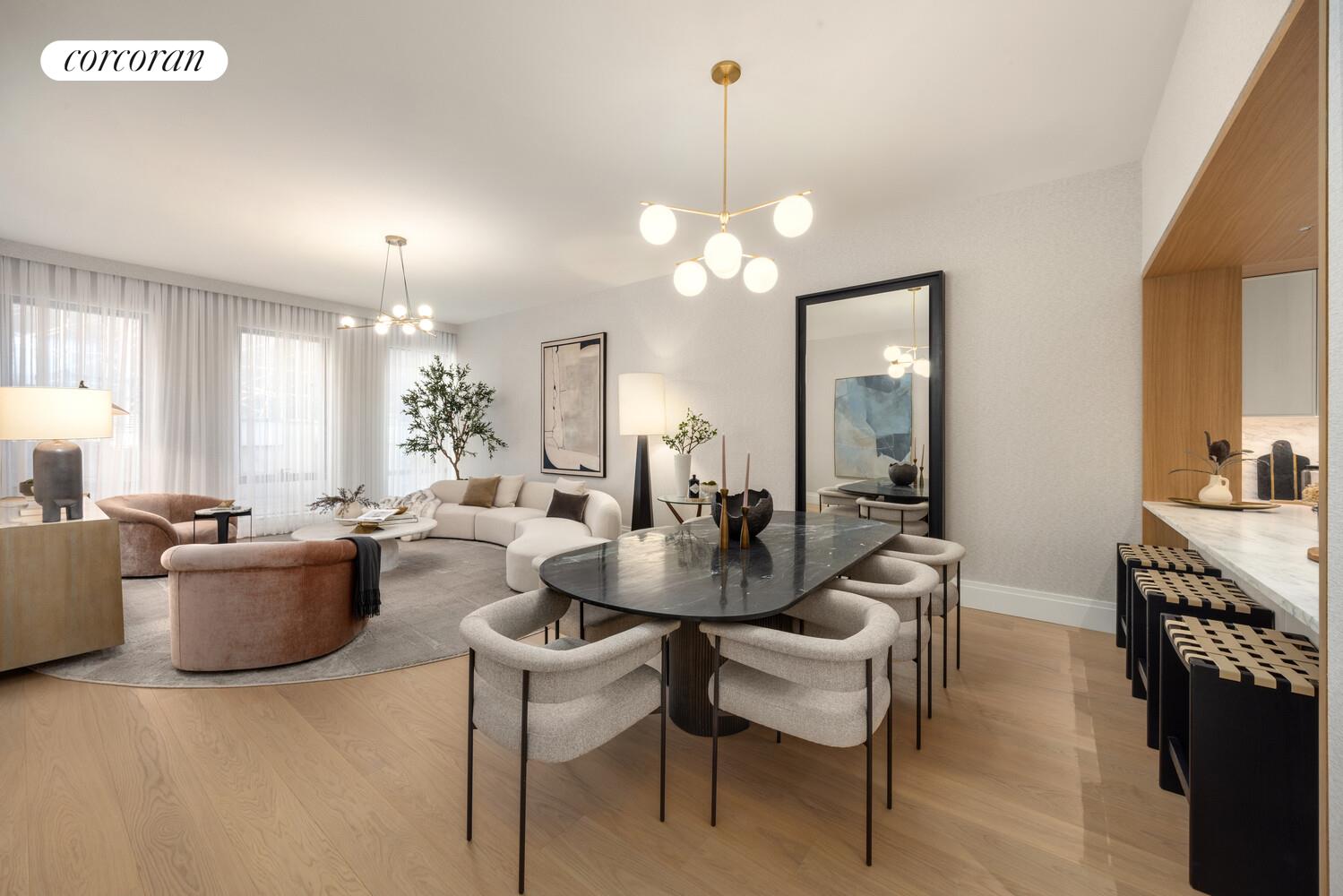 50 West 66th Street, Unit 8B Manhattan, NY 10023 - Photo 5 of 43 a view of a dining room with furniture