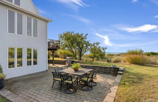 a view of porch with seating space