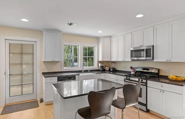 a view of a lake with outdoor space