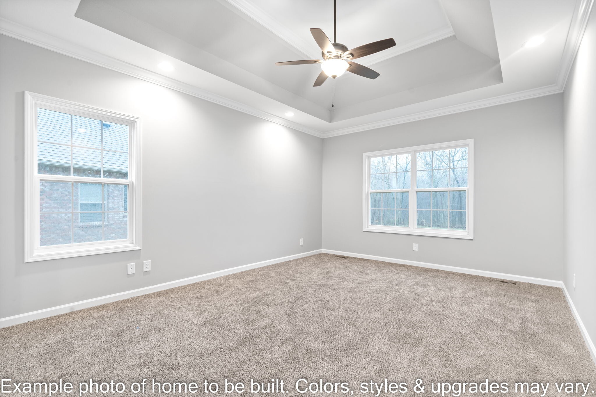 929 Inverness Lane Clarksville, TN 37043 - Photo 19 of 42 an empty room with chandelier fan and windows
