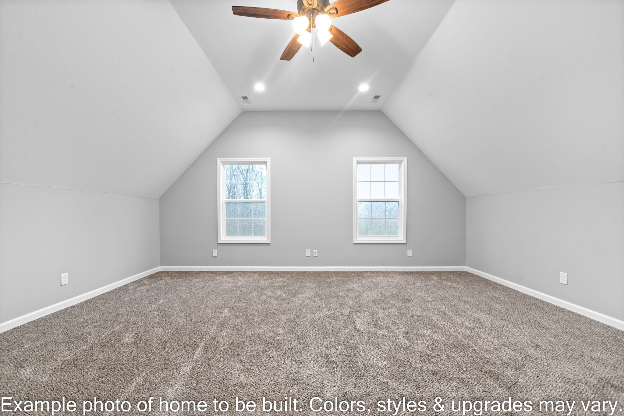 929 Inverness Lane Clarksville, TN 37043 - Photo 35 of 42 an empty room with chandelier fan and windows