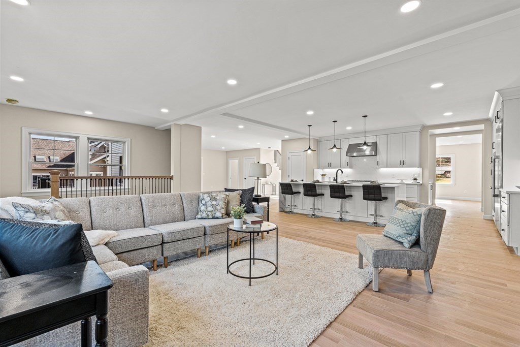 228 Ridge Street Winchester, MA 01890 - Photo 5 of 42 a living room with furniture and kitchen view