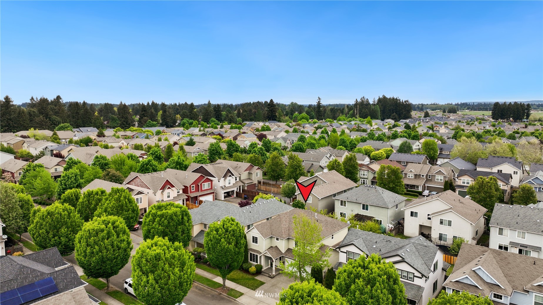 6924 Inlay Street Southeast Lacey, WA 98513 - Photo 20 of 20 an aerial view of a houses with city view