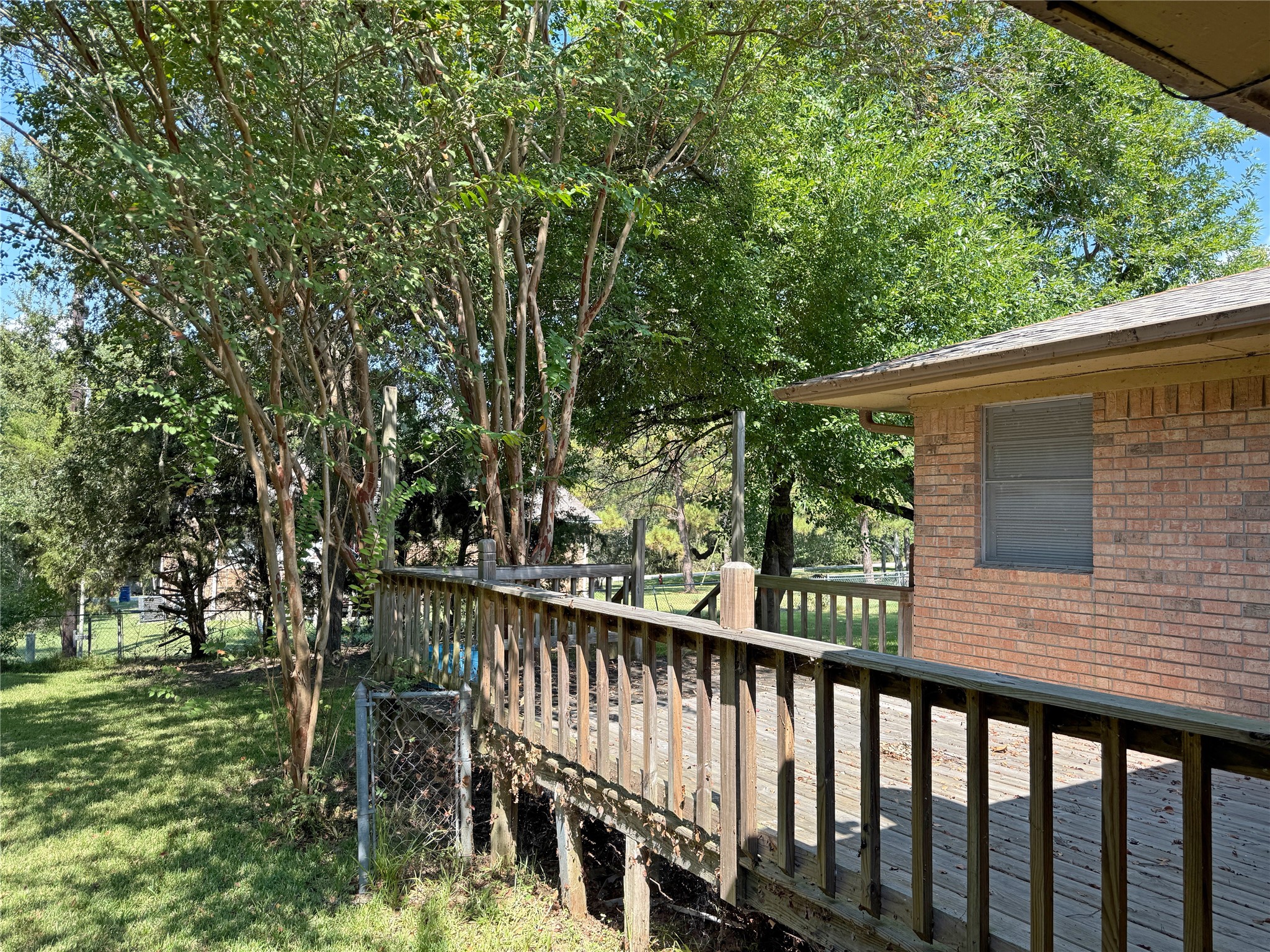 508 Rals Drive Onalaska, TX 77360 - Photo 6 of 42 Back yard and deck