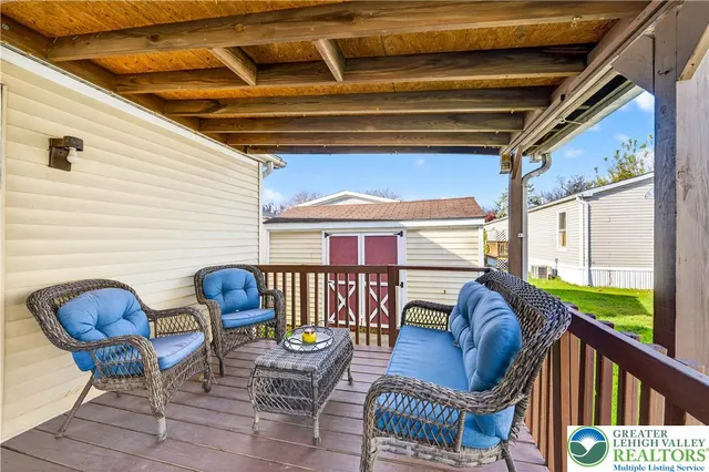 a outdoor living space with furniture