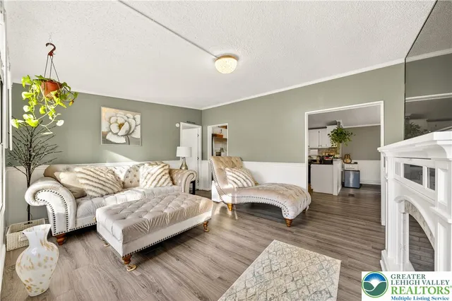 a living room with furniture and a couch