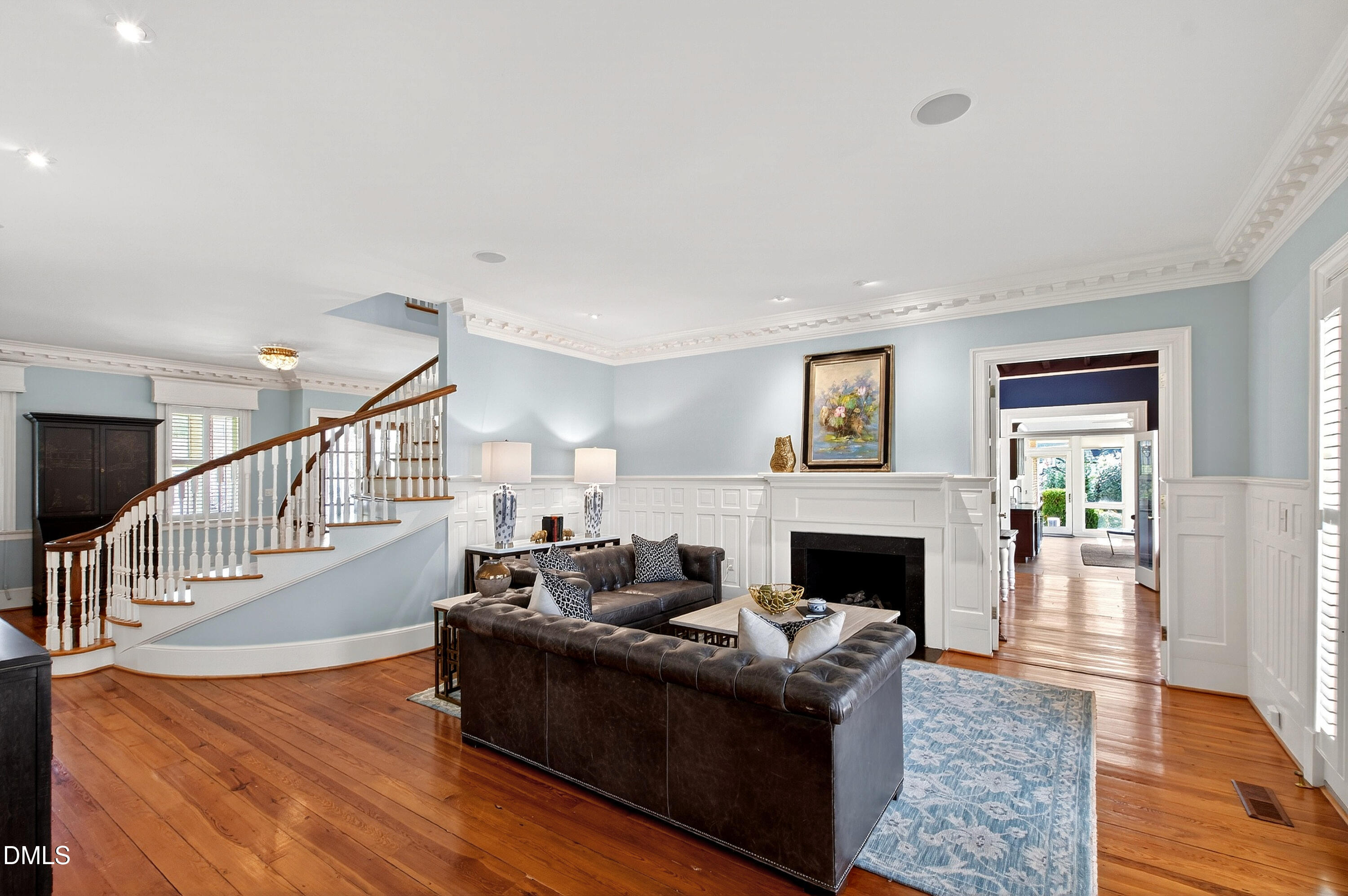 2111 Cook Ridge Court Raleigh, NC 27615 - Photo 19 of 83 a living room with furniture and a fireplace