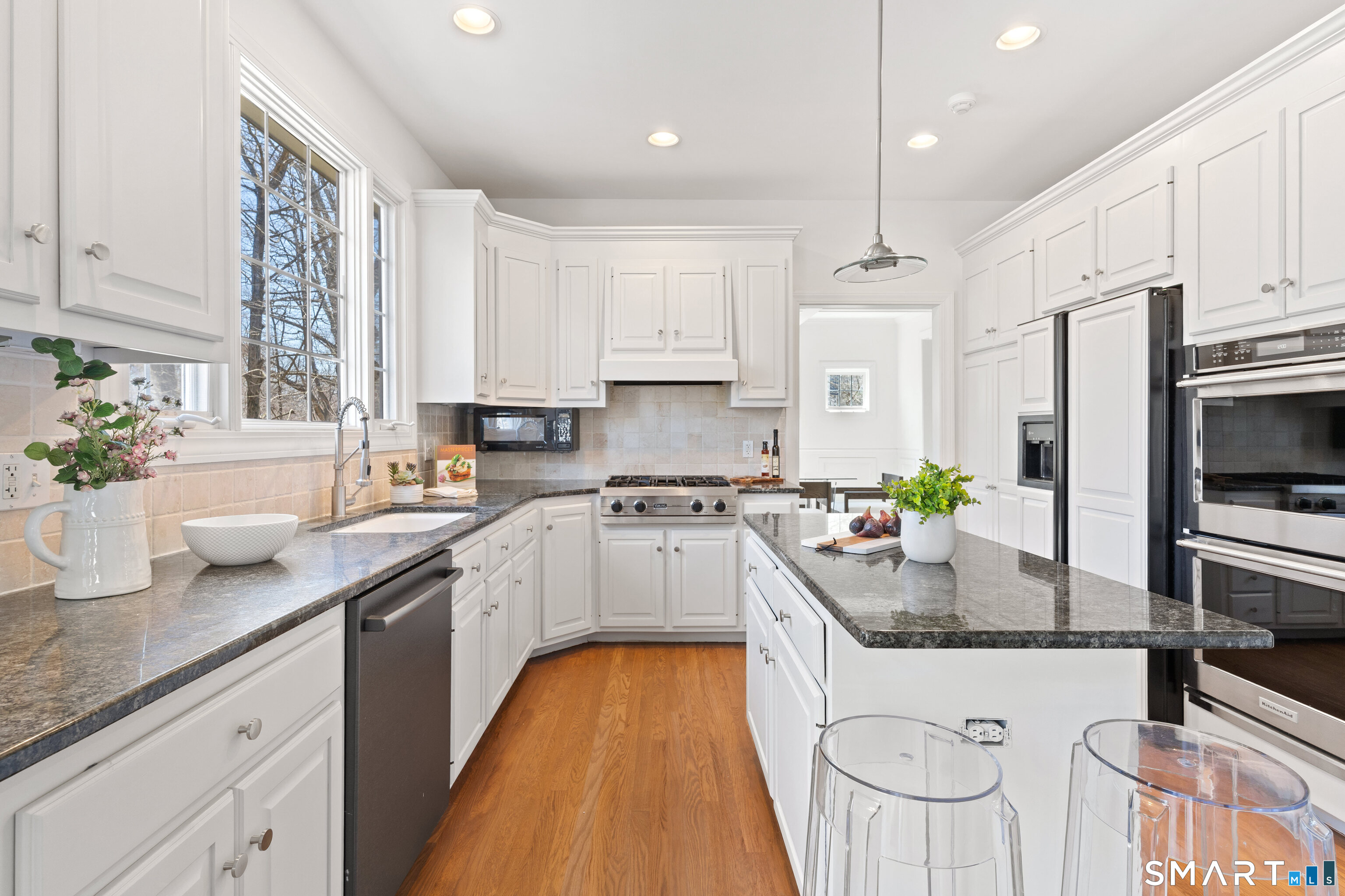 350 Chestnut Hill Road Norwalk, CT 06851 - Photo 13 of 37 Kitchen with island, granite counter tops and double ovens.