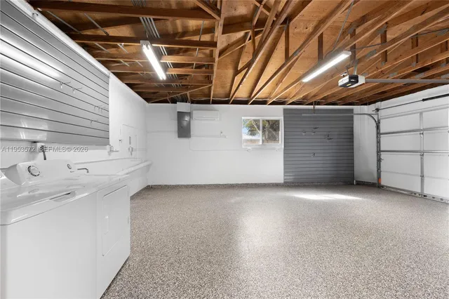 a view of a room with cabinets