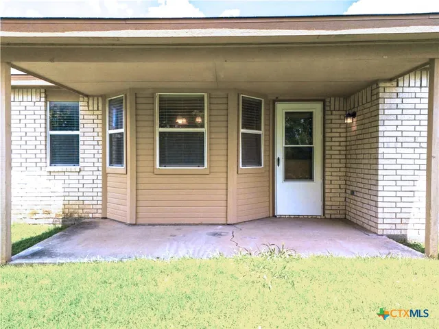 a view of front door of house