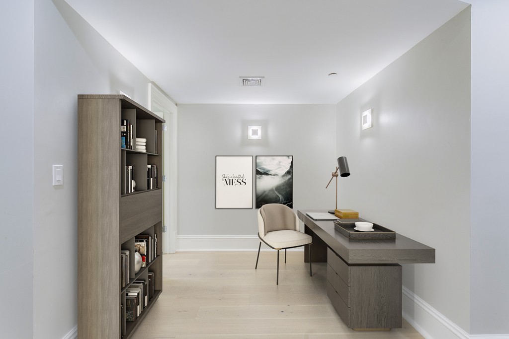 47 Chestnut Street, Unit 1 Boston, MA 02129 - Photo 13 of 17 a living room with furniture and a wooden floor
