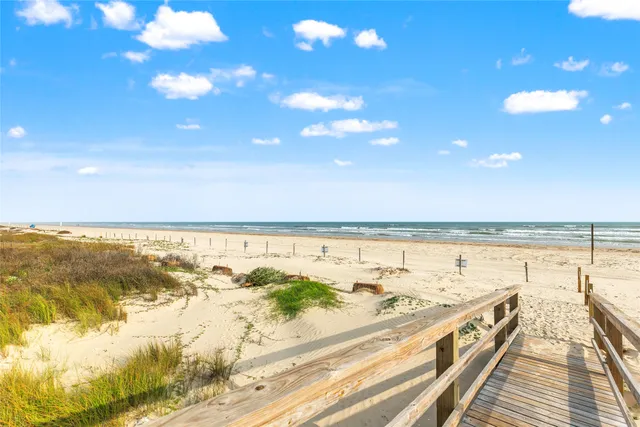 a view of an ocean and beach