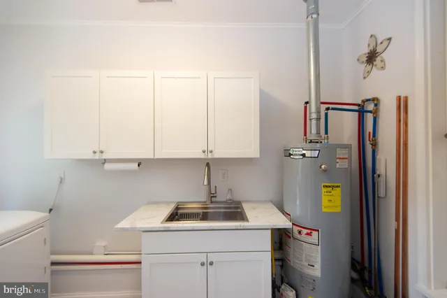 a room with a washer and dryer