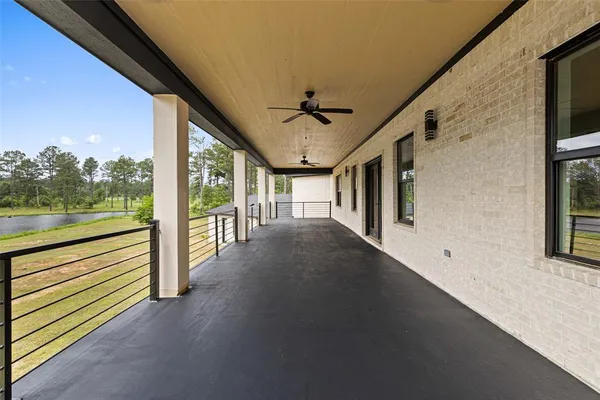 a view of a building from a stairs