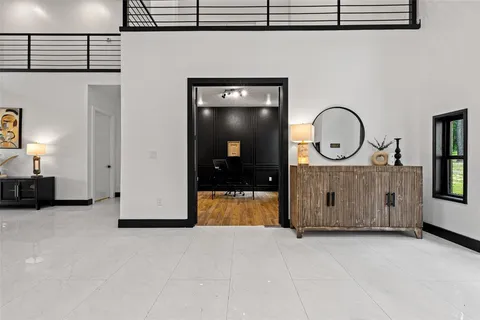 a view of a entryway door with living room