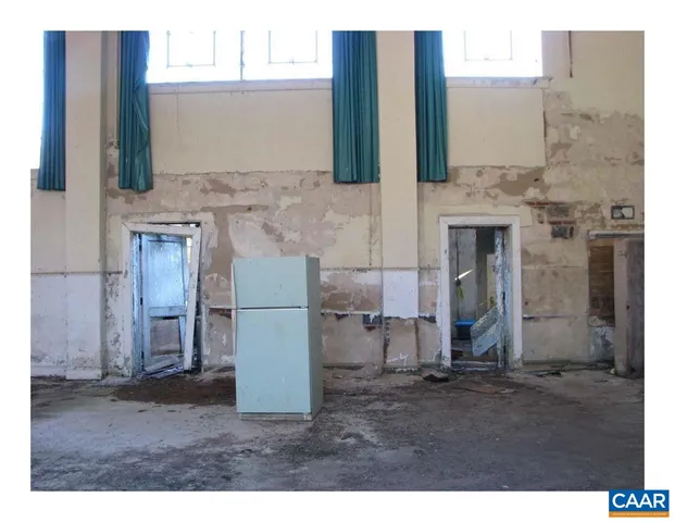 a view of wooden door