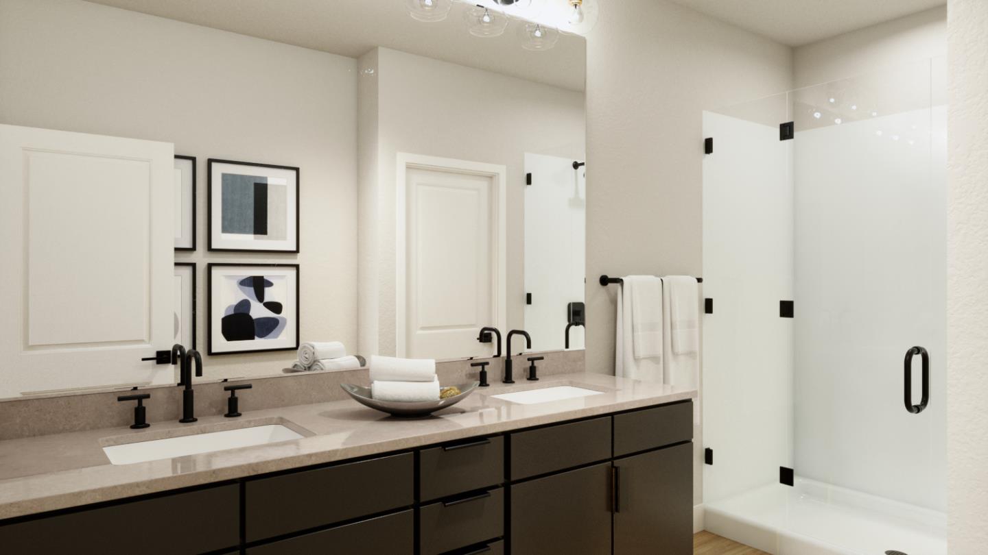 2751 Oak Road Walnut Creek, CA 94597 - Photo 11 of 13 a bathroom with double sink and a mirror