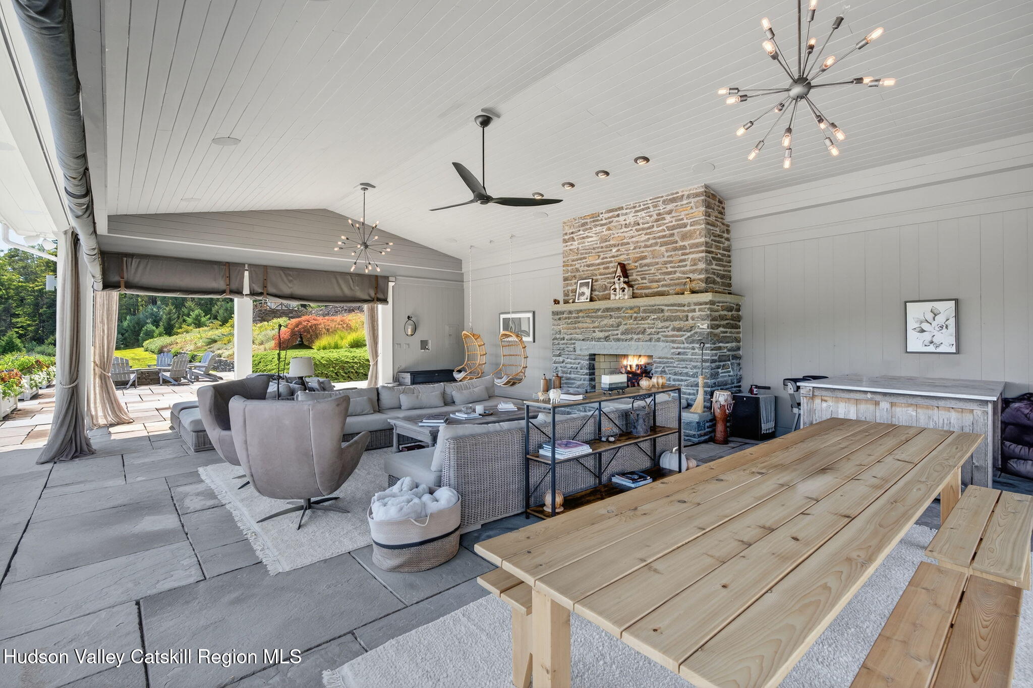 197-199 Chestnut Hill Road Stone Ridge, NY 12484 - Photo 7 of 63 a very nice looking dining room with a large window and a fireplace