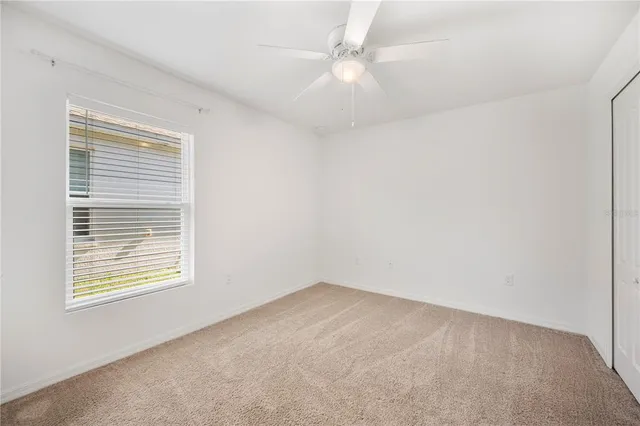 an empty room with a window