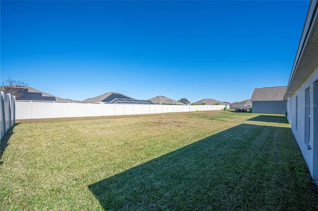 a view of an ocean from a yard