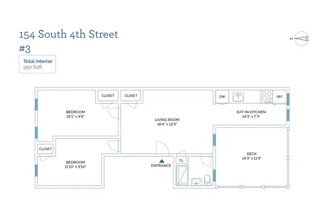 $5,500 | 154 South 4th Street, Unit 3 | Williamsburg