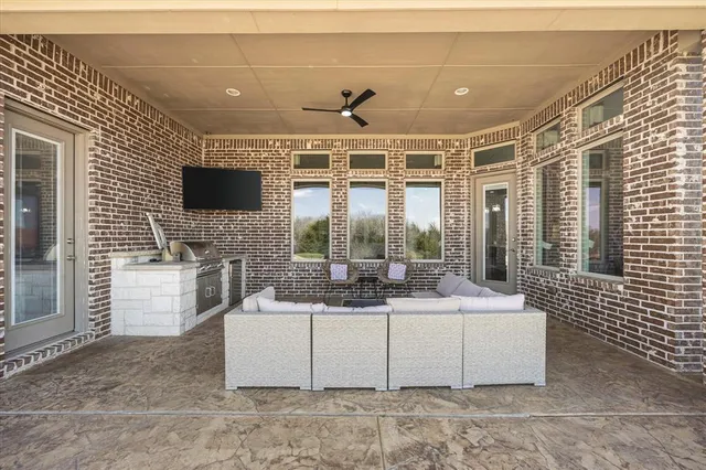 a view of a swimming pool and outdoor space