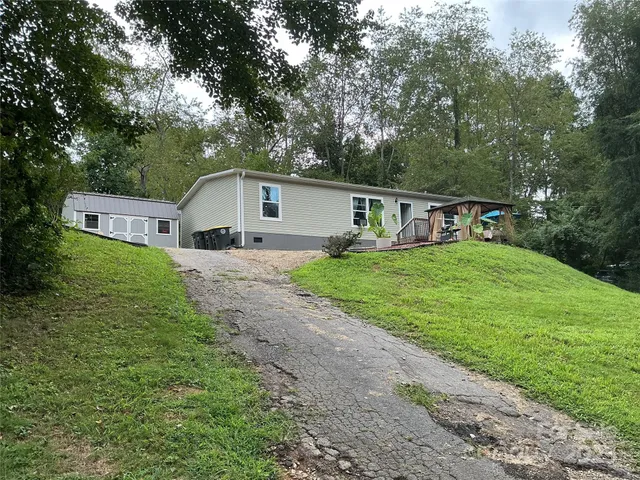 a house view with a garden space