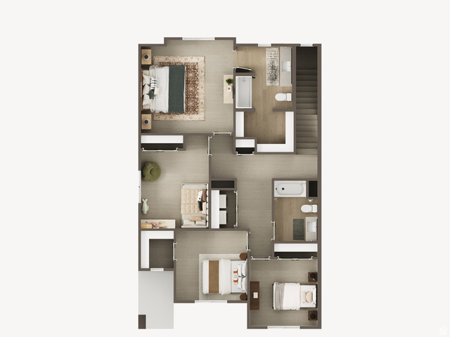 4017 Razor Drive, Unit 113 Washington, UT 84780 - Photo 21 of 21 Sunrise Level 2 Floor Plan